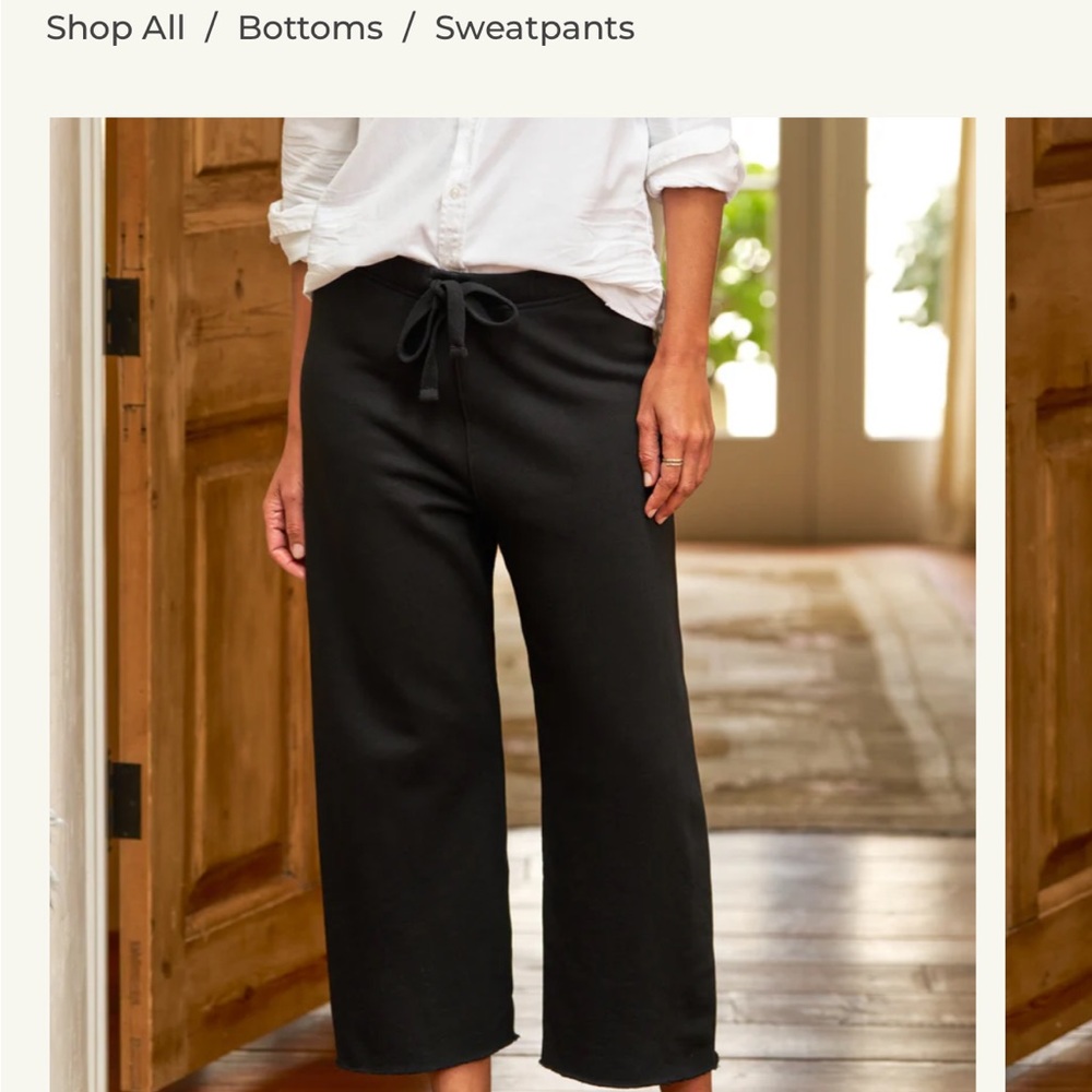 Frank & Eileen Black Cropped Joggers like new. Size XS but fits like a small 4/6